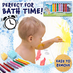 Bluey Bath Crayons for Kids Toddlers, Water Colouring Set Bath Toys Washable Non Toxic Easy Grip, Kids Gifts