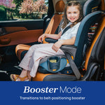 Chicco MyFit ClearTex 2-in1 Harness Booster Car Seat, 5-Point Harness Car Seat and High Back Booster, for Children 26.5-100 lbs, Obsidian/Black