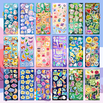 800 Stickers for Kids, Cute Stickers for Kids Classroom, Including Dinosaur,Animal, Fruits,Ocean,Space,Cats and More,Scrapbooking for Toddlers 2-4 Years