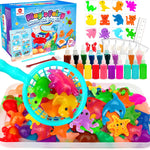 Mocoosy 20 Colors Magic Water Gel Kit for Kids, Aqua Fairy Water Elf Toy Kit with 20 Magic Gels & 16 Squishy Maker Molds, Squishy Making Kit Water Pets DIY STEM Toy Crafts Gifts for Boys Girls