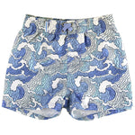RUGGEDBUTTS Boys UPF50+ Sun Protection Fruits & Florals Swim Trunks - Neon Blue Pineapples, 3T