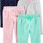 Simple Joys by Carter's Baby Girls' 4-Pack Fleece Pants
