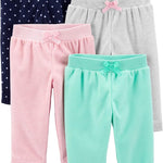 Simple Joys by Carter's Baby Girls' 4-Pack Fleece Pants