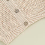 Kupretty Toddler Baby Girl Boy Cardigan Sweater Fall Winter Clothes Infant Chunky Knitted Button Down Knit Jacket Knitwear (Beige, 6-12 Months)