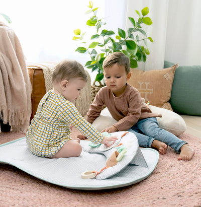 Ingenuity Cozy Prop 4-in-1 Sit Up & Prop Activity Mat, for Age Newborn & Up, Unisex, Toys - Nate The Bear