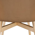 babyletto x GATHRE Capsule Bassinet in Vegan Camel Leather, Wipeable & Water Resistant
