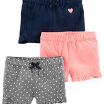 Simple Joys by Carter's Baby Girls' 3-Pack Knit Shorts