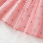 Kucnuzki Toddler Girl Dress 2t 3t Girl Clothes Cute Ruffle Tutu Princess Pink Polka Dot Swing Beach Dress for Toddler Summer Two Piece Outfit Casual Sundress