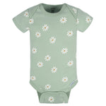 Gerber Baby Girl's 8-Pack Short Sleeve Onesies Bodysuits, Golden Floral, 3-6 Months