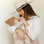 Baby Swaddle Blanket - 100% Luxury Cotton Knit Soft Cozy Lightweight Unisex Receiving Stroller Quilt Blanket for Shower Gift Registry for Newborns Infants Toddlers (Sheep - Khaki)