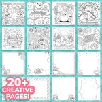 Original Squishmallows Sketchbook, Over 20 Stationery Supplies, Features Squishmallows Scrapbook Stickers, Cam The Cat Fidget Toy, Drawing Paper, Great Kids Craft, Coloring Books for Kids Ages 4-8