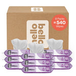 Hello Bello Extra Gentle Unscented Baby Wipes, Plant Based, Made with 99% Water and Aloe for Babies and Kids, 720 Count