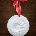 Little Hippo Baby Ornament Keepsake Kit (Newborn Bundle) - 2 Easels, 4 Ribbons & Letters! Handprint and Footprint Clay Casting Kit for Baby Shower Gifts, Boys & Girls