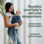 Nalakai Luxury Ring Sling Baby Carrier, Soft Linen Blend Baby Sling, Baby Wrap, Wear Your Little One Close to Your Heart, Comfort, Style