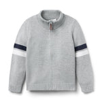 The Stripe Sweater Jacket, Gray, 3