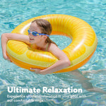 Sloosh 4 Pack Inflatable Pool Floats, Pool Tube Rings, Swim Tubes, Floaties Toys, Beach Swimming Party Toys for Kids and Adults