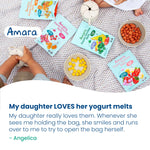 Amara Smoothie Melts - Carrot Raspberry - Baby Snacks Made With Fruits and Vegetables - Healthy Toddler Snacks For Your Kids Lunch Box - Organic Plant Based Yogurt Melts - 6 Resealable Bags