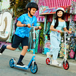 Razor A5 Lux Kick Scooter for Kids Ages 8+ - 8" Urethane Wheels, Anodized Finish Featuring Bold Colors and Graphics, for Riders up to 220 lbs
