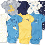 Gerber Baby Boys' 8-Pack Short Sleeve Onesies Bodysuits