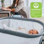 Chicco LullaGlide 3-in-1 Stationary, Gliding, and Portable Baby Bassinet, Waterproof Mattress and Fitted Sheet, Travel Bassinet for Baby Includes Carry Bag, Luna/Grey