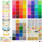 Dowsabel Clay Beads Bracelet Making Kit for Beginner, 5000 Pcs Preppy Polymer Clay Beads with Charms Kit for Jewelry Making, DIY Arts and Crafts Birthday Gifts Toys for Kids Age 6-13