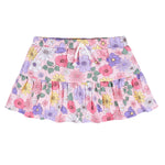 Toddler Girls' Knit Skort (Skirt with Built-in Shorts) 2-Pack, Pink Floral, 18 Months
