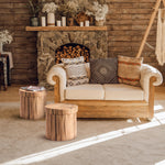 Sorbus Tree Stump Stool, Toy Storage Ottoman 15 Inch Fake tree stumps Log Stool Storage, Artificial Tree Trunk, Perfect Footstool Kids Toy Chest, Rustic Log Cabin Decor Bench, Pedestal, Side End Table