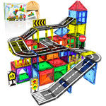 Magnetic Tiles - Road Set, Magnetic Building Blocks, Preschool Montessori Toys Gift for 3+ Year Old Boys and Girls, Sensory Christmas Toys for Kids Aged 3-5 and 4-8, Ideas for Toddler with Autism