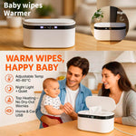 Weegeeks Portable Baby Wipe Warmer - USB-Powered, (40°C/104°F to 60°C/140°F) Adjustable Heating, Ultra-Quiet & 0.4kg Lightweight for Travel