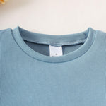 OPAWO Toddler Tank Tops Girls Tank Tops for Girls Shirts, Ribbed Ruffle Sleeve Toddler Girl Tee Shirts Blouse, Girl Summer Clothes 1-5T(White/Blue,18-24 Months)