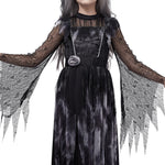 Spooktacular Creations Haunted Princess Costumes for Girls, Kids Scary Cemetery Bride Dress, Zombie Gothic Outfits with Headband for Halloween Ghost Role Playing Parties