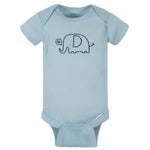 Gerber Baby Boy's 8-Pack Short Sleeve Onesies Bodysuits, Jungle Blue, 12 Months