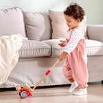 Award Winning Hape Butterfly Wooden Push and Pull Walking Toy, L: 6.3, W: 5.8, H: 22.2 inch, Red