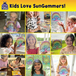 PURPLE LADYBUG Sungemmers Window Gem Art Suncatcher Kits - Summer Activities for Kids, Birthday Gifts for Girls & Boys, Crafts for Ages 4-10, Fun DIY Art Kit for Kids 6-12