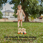 PlanToys® Bowling Set Wooden Montessori Gross Motor and Coordination Toy | Movement, Concentration and Early Math Learning Activity | Eco Friendly Indoor and Outdoor Bowling Game