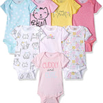 Onesies Brand baby-girls 8-pack Short Sleeve Mix & Match Bodysuits
