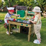 Hape Outdoor Kitchen | Mud Kitchen Wooden Toy Playset with Accessories, for Children Ages 3+ Years