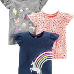 Simple Joys by Carter's Girls' Short-Sleeve Shirts and Tops, Pack of 3