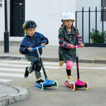 JOVA ZIFFY 3 Wheel Scooter for Kids 3-5, Toddler Kick Scooters with LED Light-Up Wheels for Boys and Girls, 5 Adjustable Height and Lean-to-Steer Design, Support up to 110 lbs, Blue