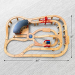 Melissa & Doug Wooden Railway Set, 130 Pieces