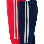 Simple Joys Baby Boy's 4-pack pant Pants, Grey/Blue/Red Side Stripe, 24 Months