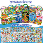 Kalysky 12 Set Reusable Sticker Books for Toddlers 2-4 1-3, Kids 3D Puffy Sticker Activity Books, Birthday Party Favors Goodie Bags Stuffer