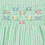 Little Me Clothes for Baby Girls' Stripe Floral Bubble with Headband, Green Stripe, 12 Months