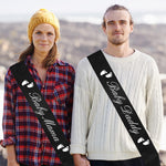 Baby Mama & Baby Daddy Sash Set - Funny Baby Shower Sashes for Mom & Dad To Be Baby Shower Party Decorations Gifts Supplies Baby Gender Reveal Ideas Favors Mommy to Be Sash for Baby Shower Boy Girl