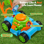 SLOOSH Bubble Lawn Mower Toddler Toys - Kids Bubble Machine Summer Outdoor Push Toy Games, Backyard Garden Outside Play Toddlers Preschool Boys Girls Birthday Gifts (Blue)