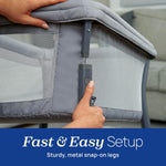 Chicco LullaGo Anywhere Portable Bassinet, Lightweight, Space-Saving with Waterproof Mattress and Fitted Sheet, Travel-Friendly, Includes Carry Bag | Lyric/Beige