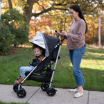 Summer Infant 3Dlite ST Convenience Stroller, Black & Gray - Lightweight Stroller with Steel Frame, Large Seat Area, Multi-Position Recline, Storage Basket - for Travel and More
