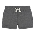 Gerber Baby Boys 3-Pack Pull-On Knit Shorts, Gray & Black, 3-6 Months