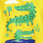 The Children's Place Baby Boy's and Toddler Animal Short Sleeve Graphic T-Shirts,Multipacks, Tiger/Girafe/Shark/Alligator 4-Pack