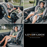 Chicco OneFit Max ClearTex All-in-One Car Seat with LeverLock Installation, Slim Design, Convertible Car Seat, Seat for Infants and Children 5-100 lbs, Ash/Grey